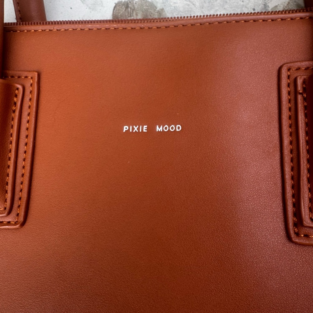 Pixie Mood Two-Tone Cognac Brown Satchel - Picture 8 of 9
